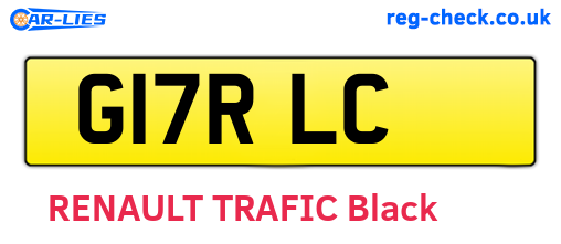 G17RLC are the vehicle registration plates.