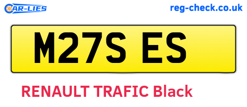 M27SES are the vehicle registration plates.