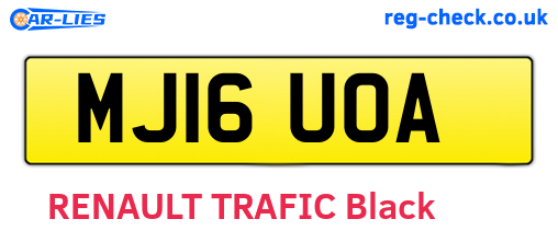 MJ16UOA are the vehicle registration plates.