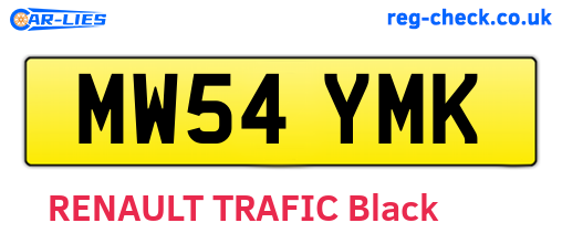 MW54YMK are the vehicle registration plates.