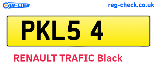 PKL54 are the vehicle registration plates.