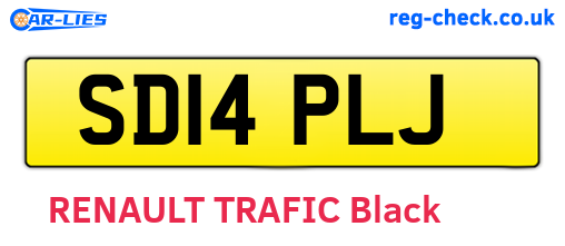 SD14PLJ are the vehicle registration plates.