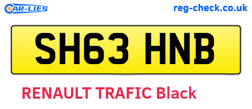 SH63HNB are the vehicle registration plates.