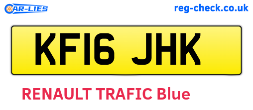 KF16JHK are the vehicle registration plates.