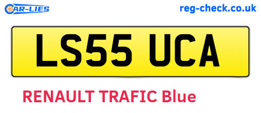 LS55UCA are the vehicle registration plates.
