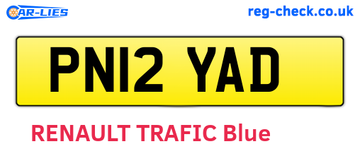PN12YAD are the vehicle registration plates.