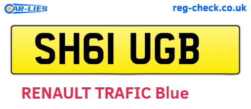 SH61UGB are the vehicle registration plates.