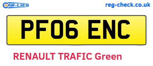 PF06ENC are the vehicle registration plates.