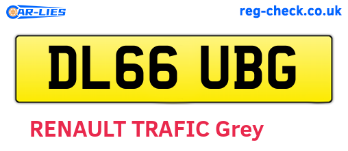 DL66UBG are the vehicle registration plates.