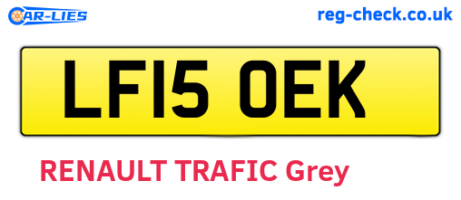 LF15OEK are the vehicle registration plates.