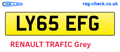 LY65EFG are the vehicle registration plates.