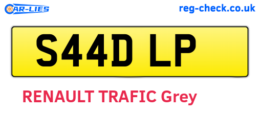 S44DLP are the vehicle registration plates.