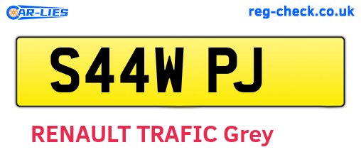 S44WPJ are the vehicle registration plates.