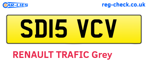 SD15VCV are the vehicle registration plates.
