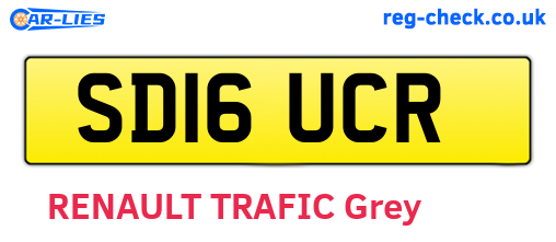 SD16UCR are the vehicle registration plates.