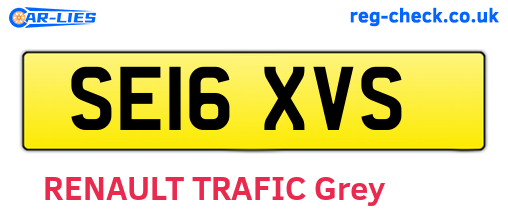 SE16XVS are the vehicle registration plates.