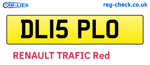 DL15PLO are the vehicle registration plates.