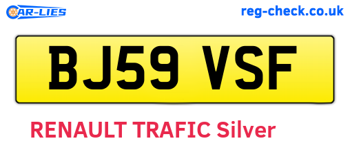 BJ59VSF are the vehicle registration plates.