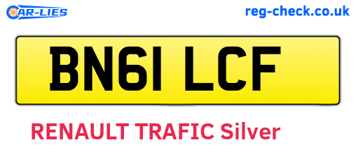 BN61LCF are the vehicle registration plates.