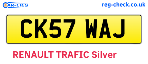 CK57WAJ are the vehicle registration plates.