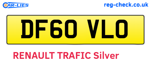 DF60VLO are the vehicle registration plates.