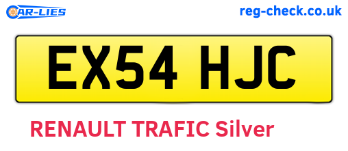 EX54HJC are the vehicle registration plates.
