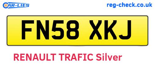 FN58XKJ are the vehicle registration plates.