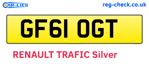 GF61OGT are the vehicle registration plates.