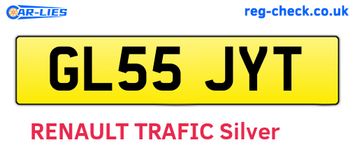 GL55JYT are the vehicle registration plates.