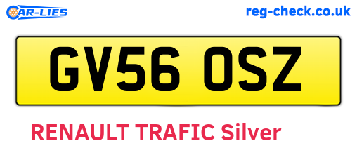 GV56OSZ are the vehicle registration plates.