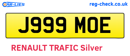 J999MOE are the vehicle registration plates.
