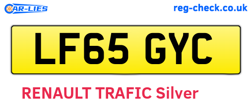LF65GYC are the vehicle registration plates.