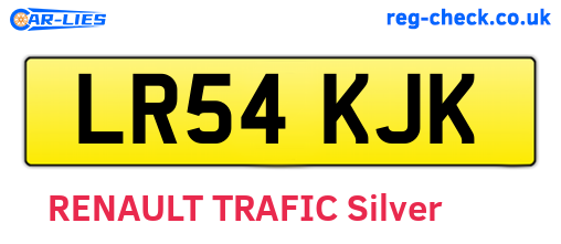 LR54KJK are the vehicle registration plates.