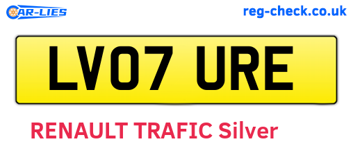 LV07URE are the vehicle registration plates.