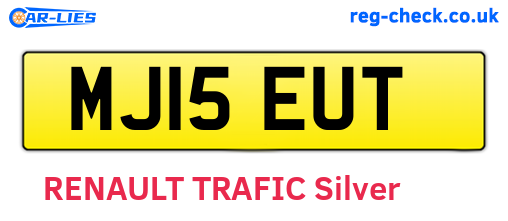 MJ15EUT are the vehicle registration plates.