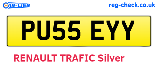 PU55EYY are the vehicle registration plates.