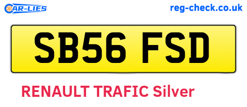 SB56FSD are the vehicle registration plates.
