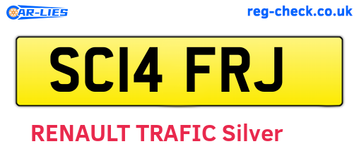 SC14FRJ are the vehicle registration plates.