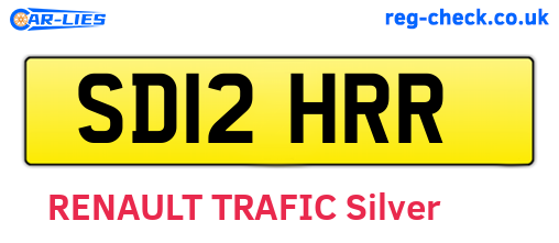 SD12HRR are the vehicle registration plates.