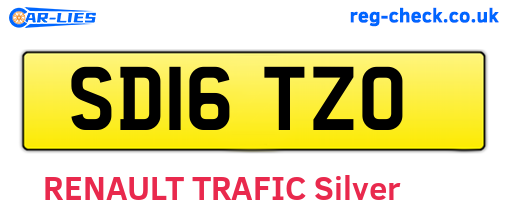 SD16TZO are the vehicle registration plates.