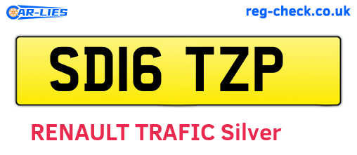 SD16TZP are the vehicle registration plates.