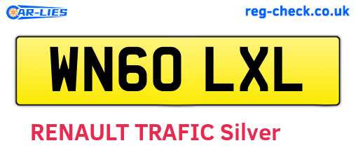 WN60LXL are the vehicle registration plates.