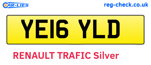 YE16YLD are the vehicle registration plates.