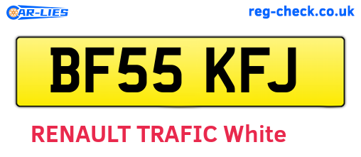 BF55KFJ are the vehicle registration plates.