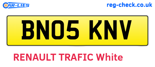 BN05KNV are the vehicle registration plates.