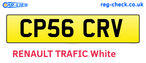 CP56CRV are the vehicle registration plates.
