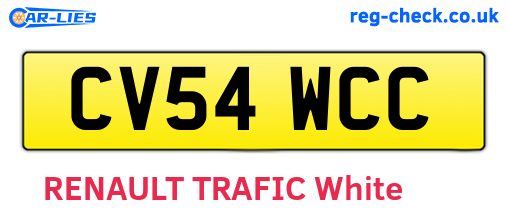 CV54WCC are the vehicle registration plates.