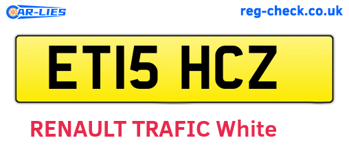 ET15HCZ are the vehicle registration plates.