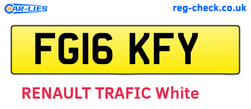 FG16KFY are the vehicle registration plates.