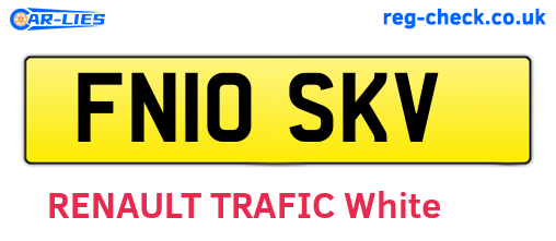 FN10SKV are the vehicle registration plates.